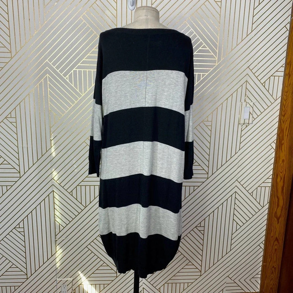 ATM Anthony Thomas Melillo Rugby Stripe Sweater Dress in‎ Black & Gray Size US S - Picture 7 of 12